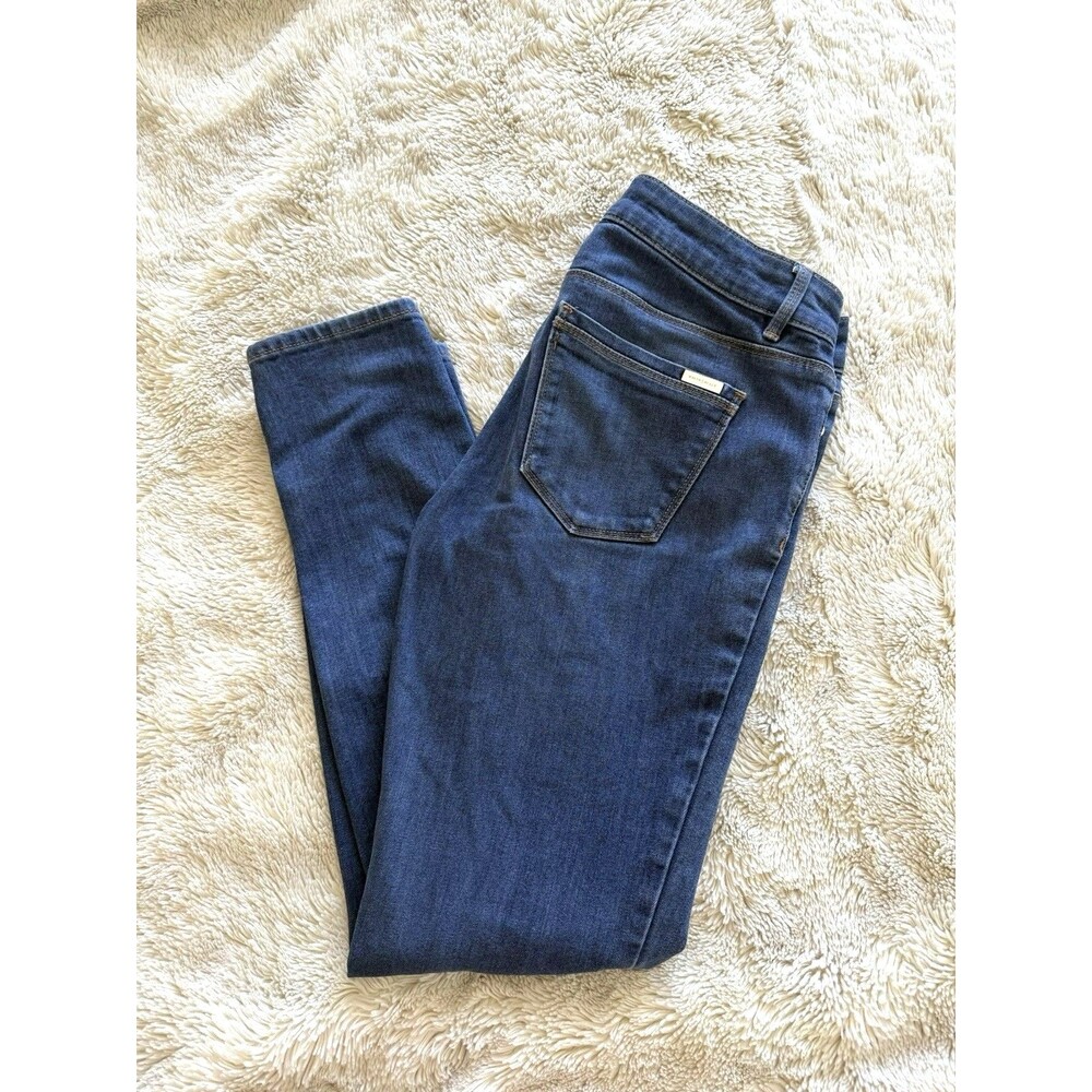 White House Black Market Skimmer Jeans Womens 4 Skinny Stretch Dark Wash Denim